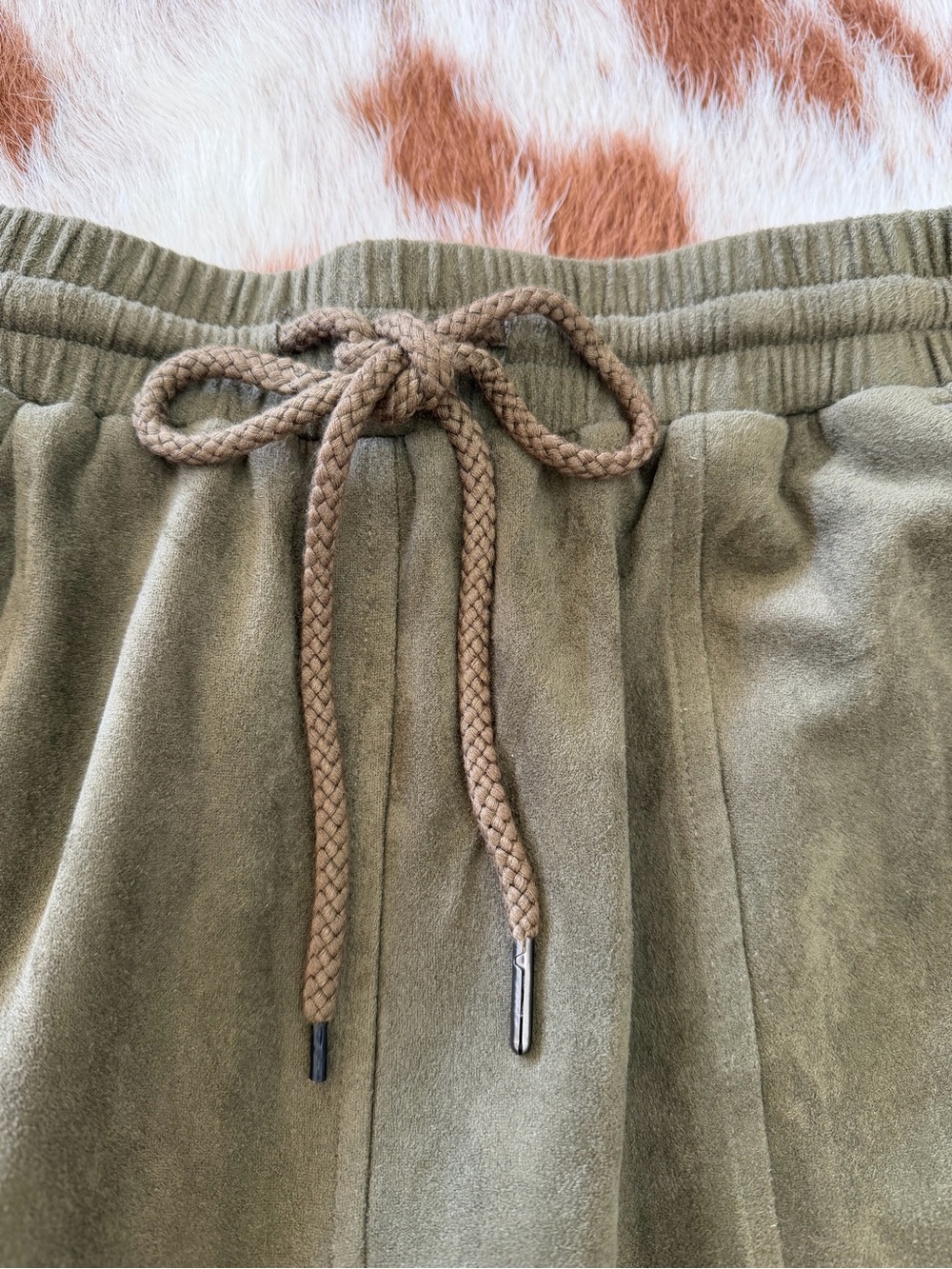 New In suede joggers - Picture 3 of 5